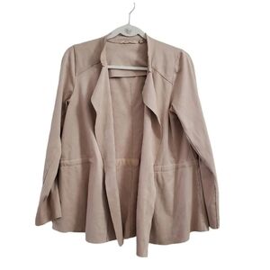 Soft Surroundings‎ Jacket Small Cream Ultimate Soft Cardigan Faux Ultra Suede